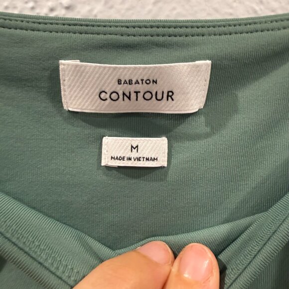 Babaton Aritzia Original Contour Squareneck Bodysuit Dusky Green Thong Size Med - Picture 10 of 15